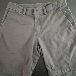 lululemon athletica Men's Charcoal Flat Front Shorts